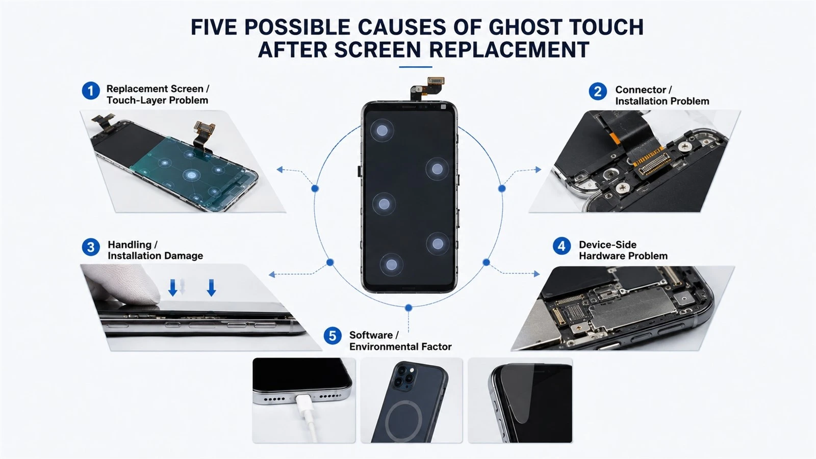five causes of ghost touch after screen replacement five causes of ghost touch after screen replacement